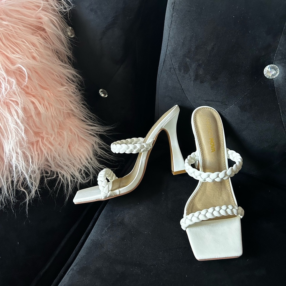 Fashion Nova white heels